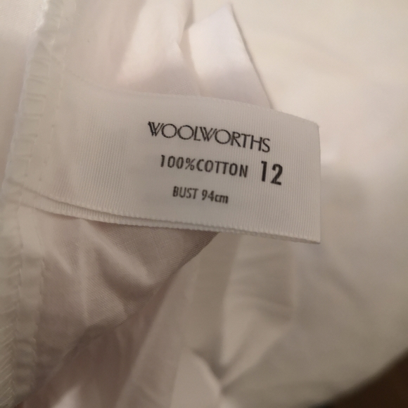 3/$20 Woolworths white cotton top - Picture 11 of 14